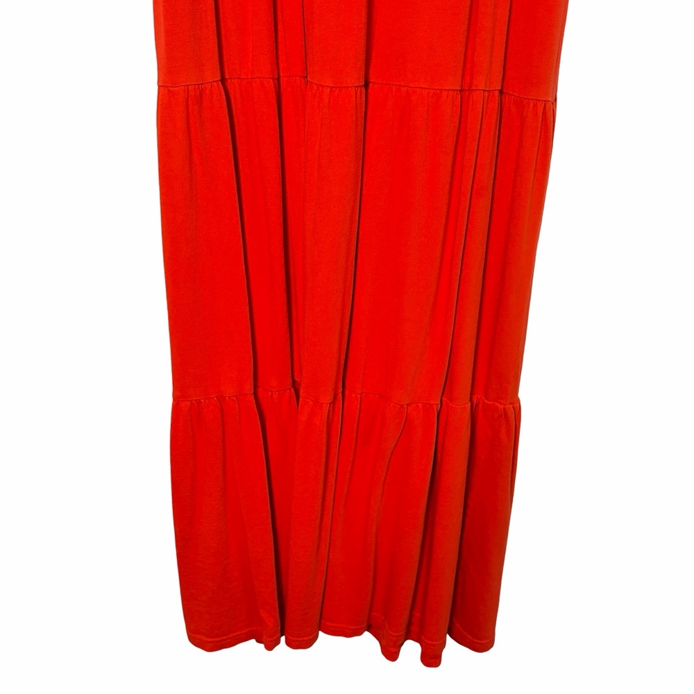 J. Crew Factory Tiered Knit Maxi Dress in Bright Cerise/ Red, Size S - Picture 10 of 15
